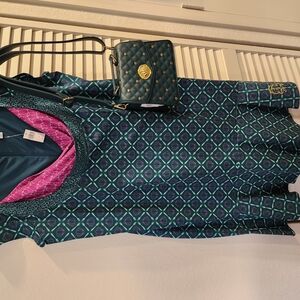 Elegant Teal Quilted Crossbody Bag